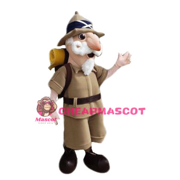 Old Explorer Mascot Costume