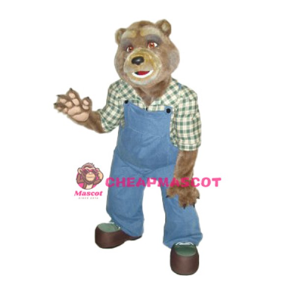 Worker Bear Mascot Costume
