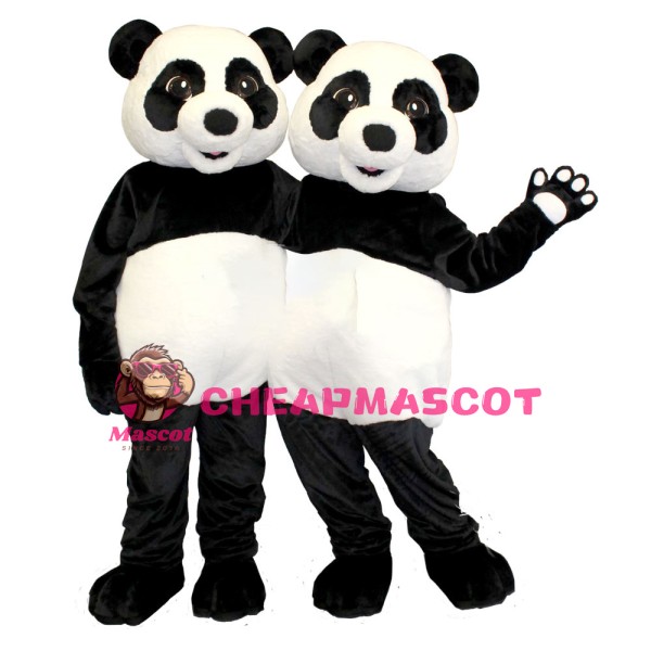 Panda Couple Mascot Costume