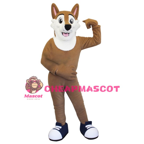 Happy Coyote Mascot Costume