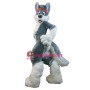 Gray Husky Dog Mascot Costume