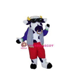 Cool Cow Mascot Costume