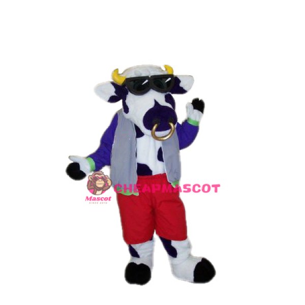 Cool Cow Mascot Costume