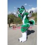Green & White Husky Dog Mascot Costume