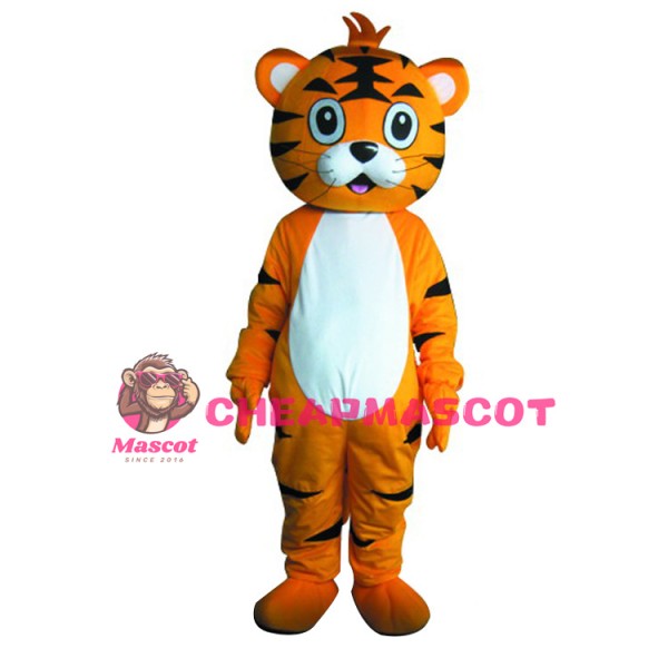 Cartoon Boy Tiger Mascot Costume