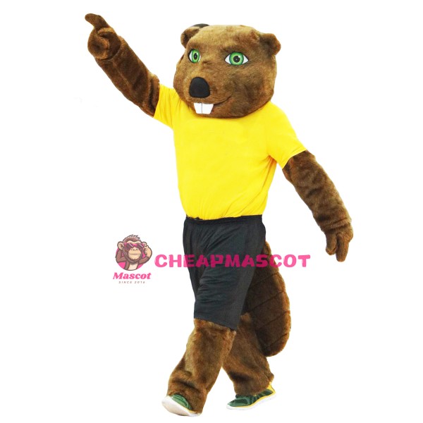 Sport Dark Brown Beaver Mascot Costume