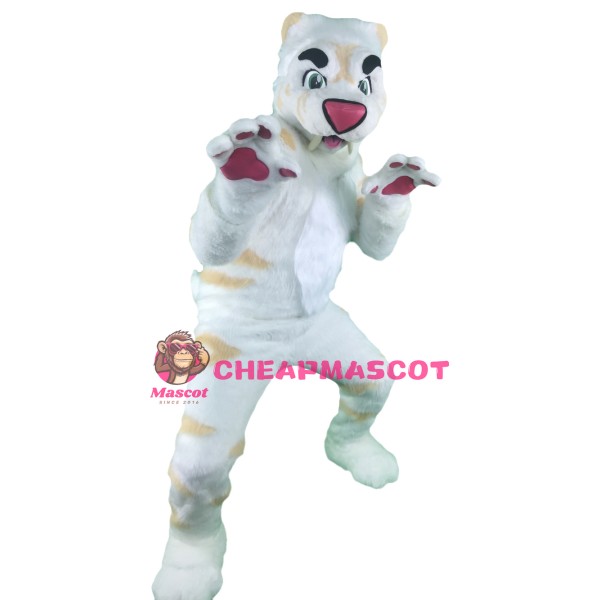 Super Cute White Tiger Mascot Costume