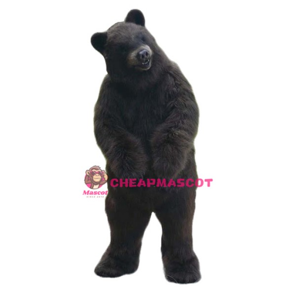 Realistic Black Bear Mascot Costume