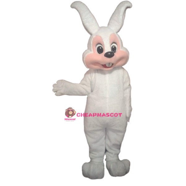 All White Easter Bunny Mascot Costume
