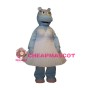 Blue Hippo Girl Mascot Costume