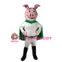Super Power Pig Mascot Costume