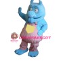 Cute Blue Monster Mascot Costume