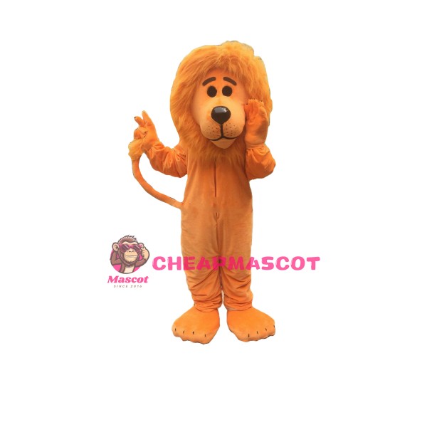 Orange Lion Mascot Costume