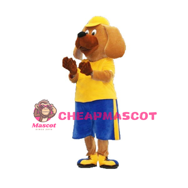 Sport Yellow Dog Mascot Costume