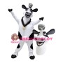 Black & White Cow Mascot Costume