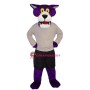 Purple Panther Mascot Costume