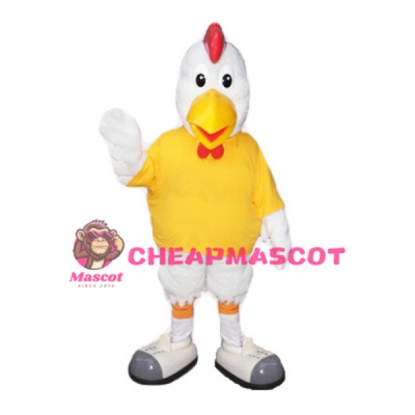 College White Rooster Mascot Costume