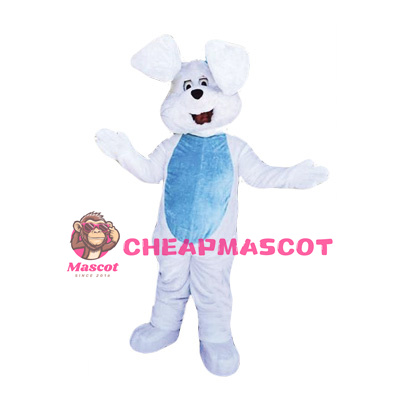 White East Bunny Mascot Costume