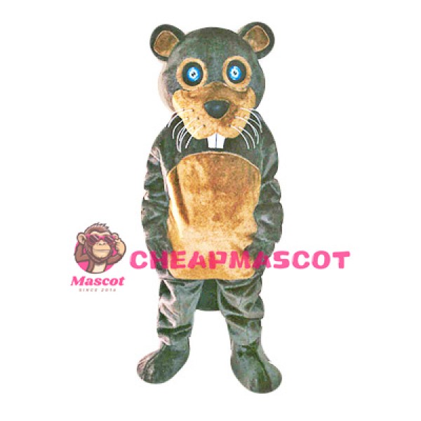 Cute Brown Beaver Mascot Costume