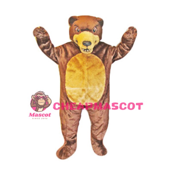 Fierce Realistic Grizzly Bear Mascot Costume