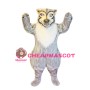 Cute Grey & White Wolf Mascot Costume