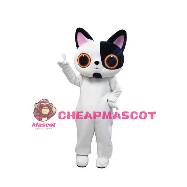 Lovely Black & White Cat Mascot Costume