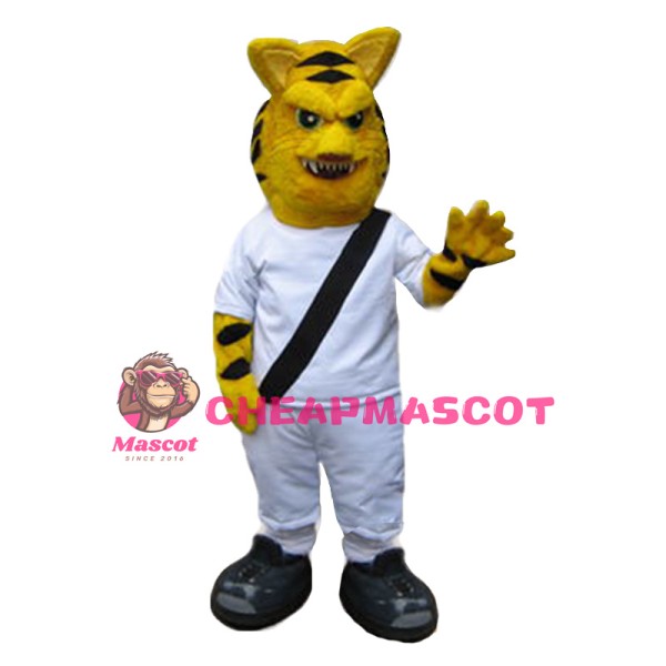 Fierce Yellow Tiger Mascot Costume
