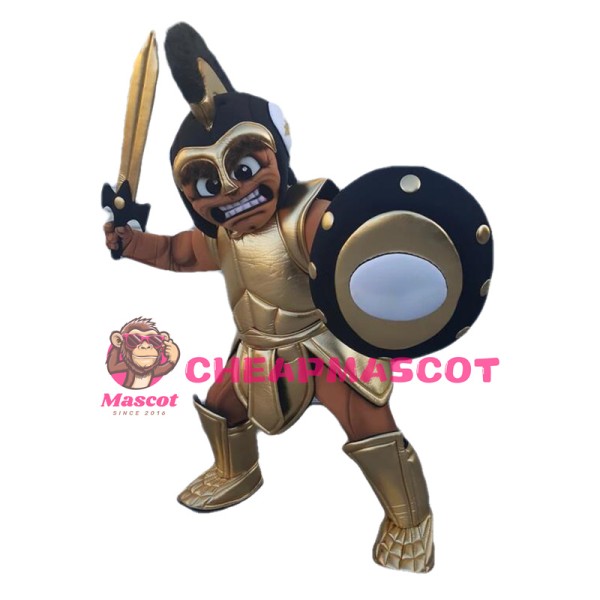 Black Spartan Warrior Mascot Costume