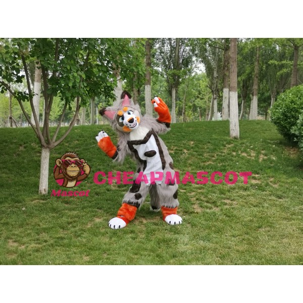 Colorful Husky Dog Wolf Mascot Costume