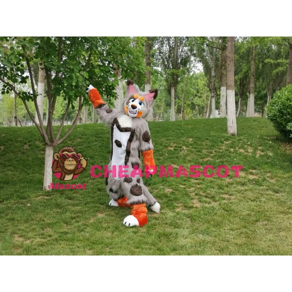 Colorful Husky Dog Wolf Mascot Costume