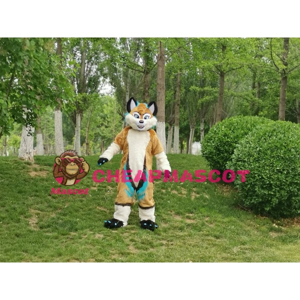 Brown Husky Dog Wolf Mascot Costume