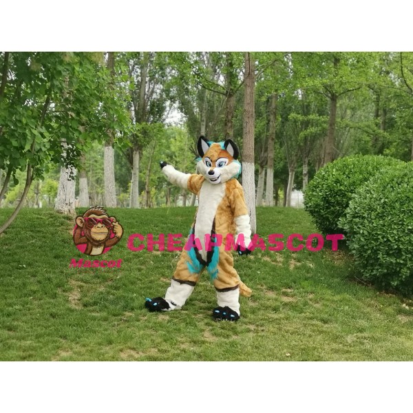 Brown Husky Dog Wolf Mascot Costume