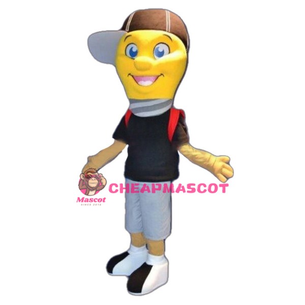 Light Lamp Bulb Boy Mascot Costume