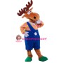 Thinker Moose Mascot Costume