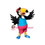 College Black Parrot Mascot Costume