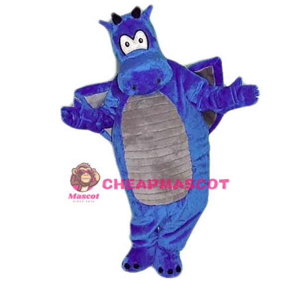 Funny Blue Dragon Mascot Costume