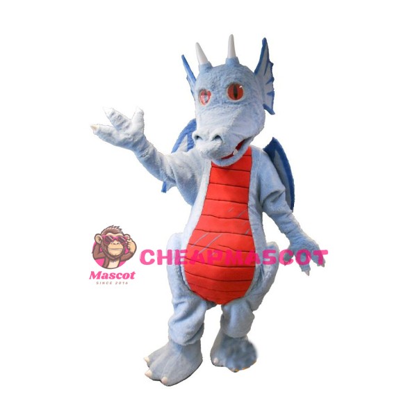 Blue Red Dragon Mascot Costume