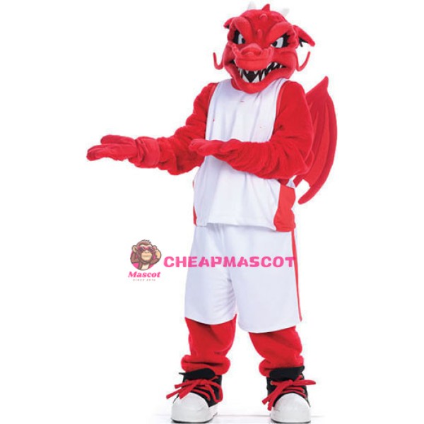 Fierce Sport Red Dragon Mascot Costume