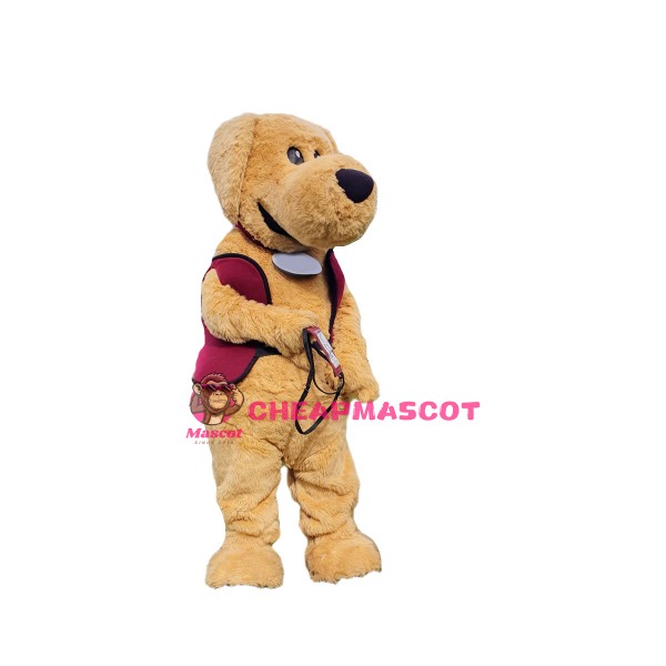 Brown Furry Dog Mascot Costume