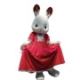 Super Lovely White Bunny Mascot Costume