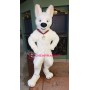 White German Shepherd Dog Bolt Mascot Costume
