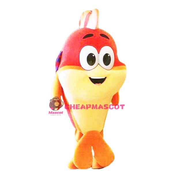 Super Cute Red Fish Mascot Costume