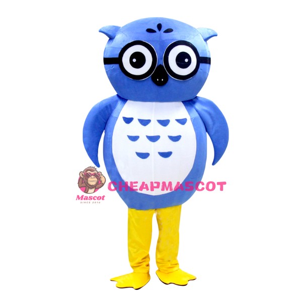 Super Lovely Blue Owl Mascot Costume