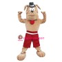 Cute Brown Bulldog Mascot Costume