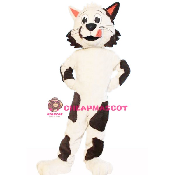 Super Lovely Black & White Cat Mascot Costume