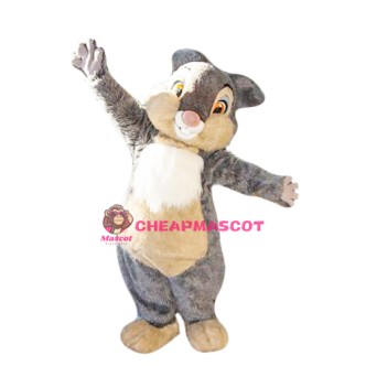 Grey & Brown Rabbit Mascot Costume