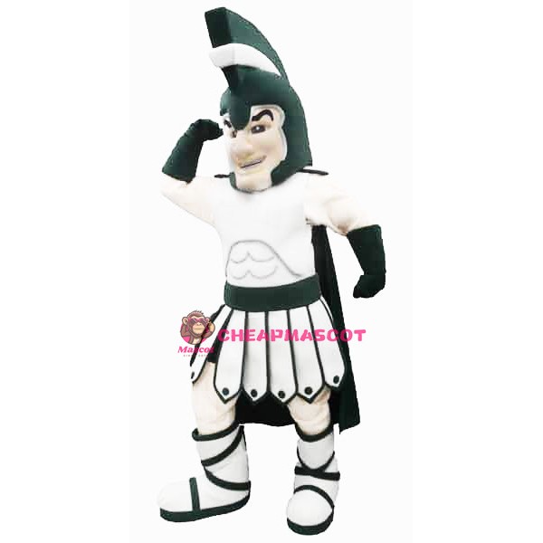 Green College Warrior Mascot Costume