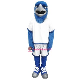 Sport Blue Hawk Mascot Costume