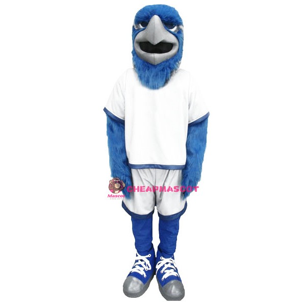 Sport Blue Hawk Mascot Costume