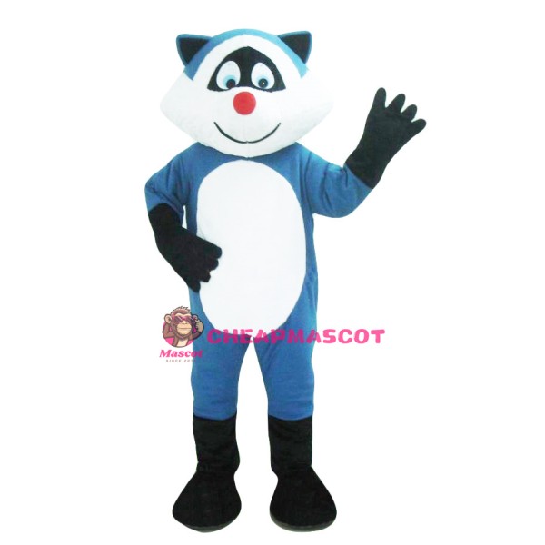 Blue Raccoon Mascot Costume